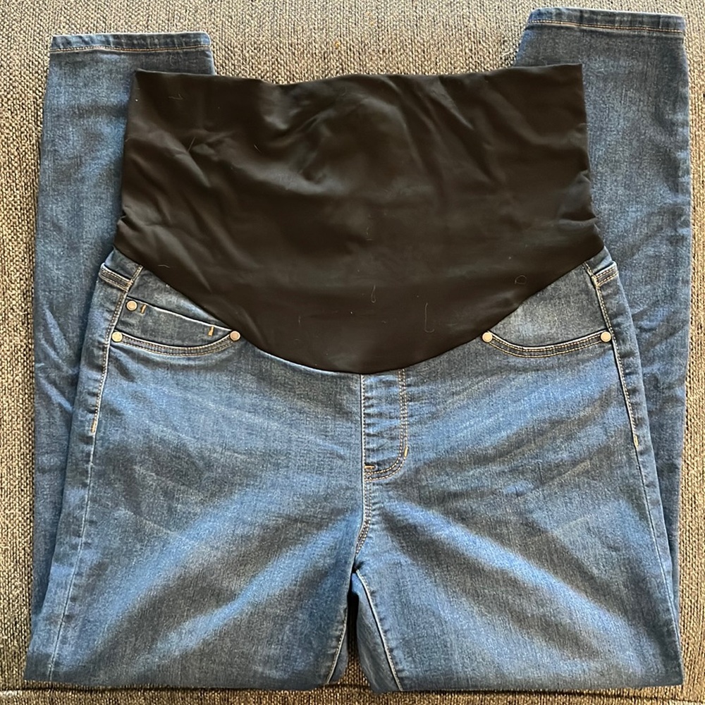 Maternity skinny ankle denim leggings